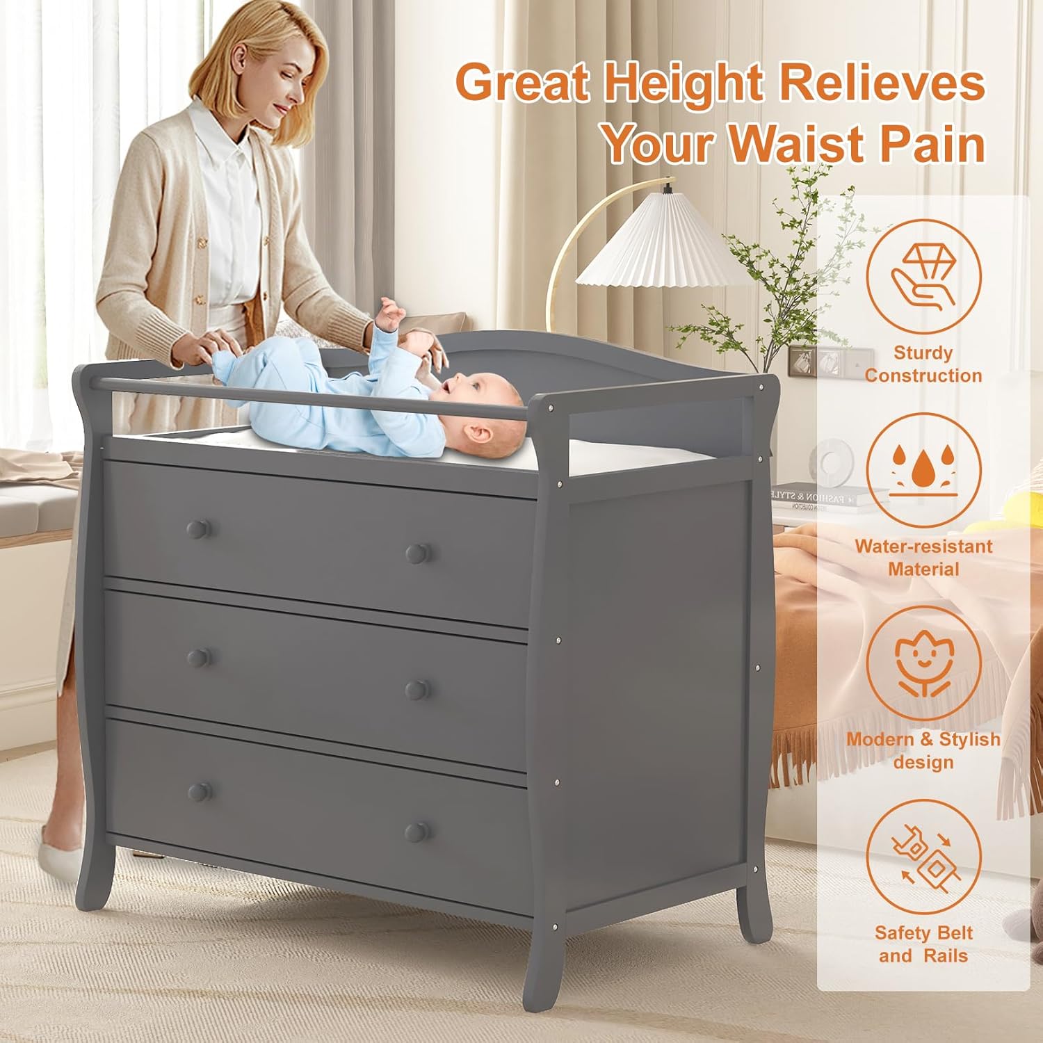 Baby Nursery Drawers - Table à langer pour bébé à