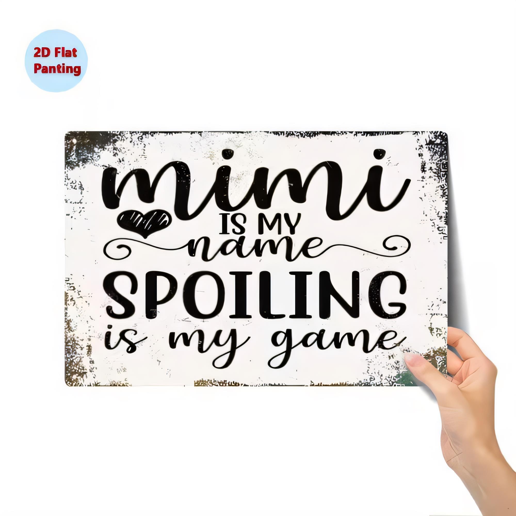 Baby Nursery Games - Plaque en métal vintage MIMI IS