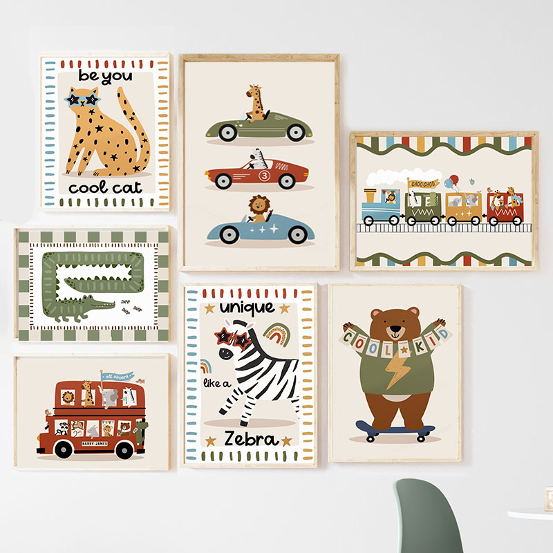 Baby Zebra Nursery - Tableaux et Affiches Muraux en Toile