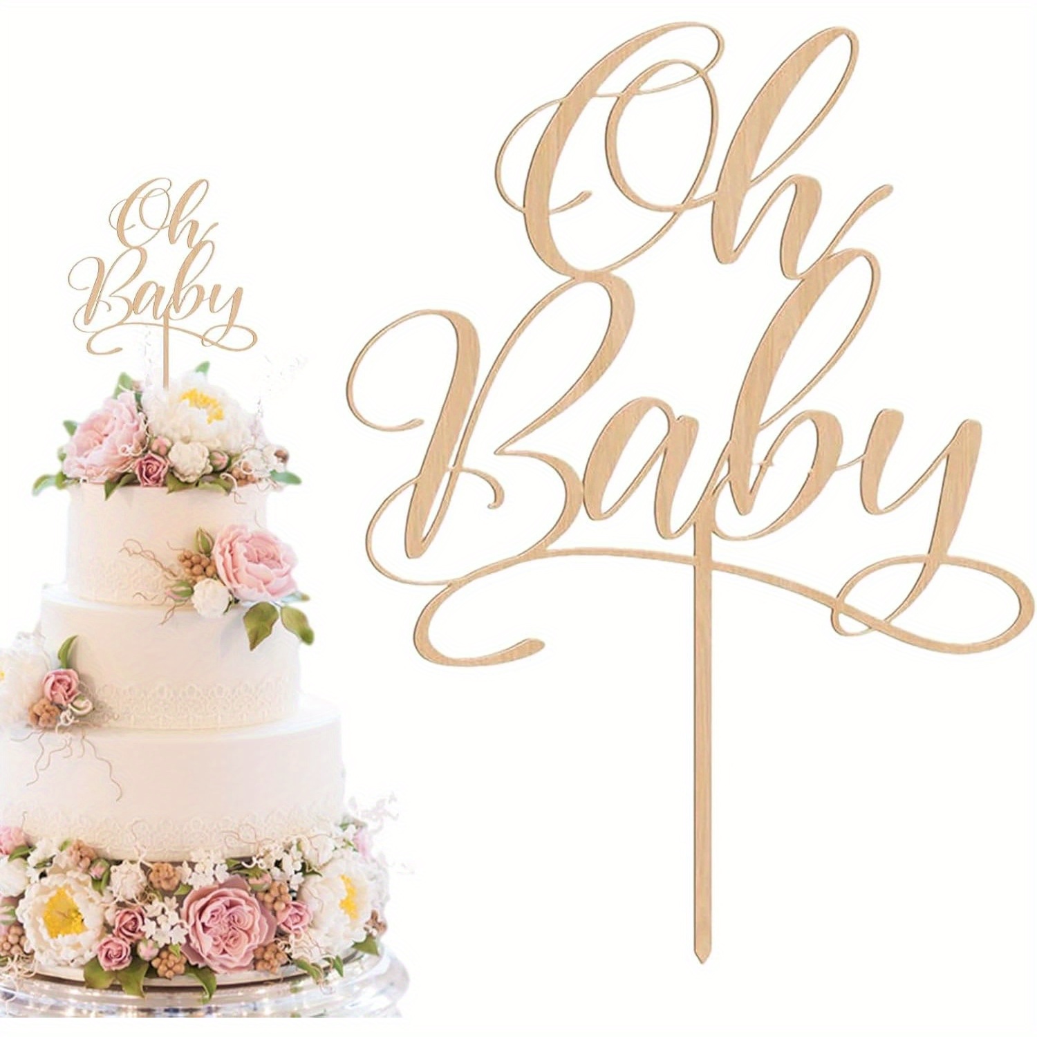 Baby Nursery Artwork - Oh Baby – Décoration de gâteau