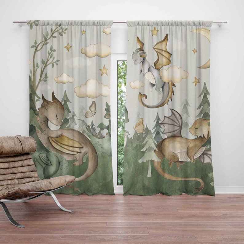 Baby Nursery Youtube - Rideaux de chambre d'enfant petit Dragon,