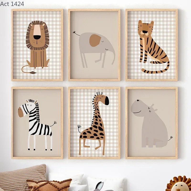 Baby Nursery Jungle - Tableaux et affiches sur toile d'animaux