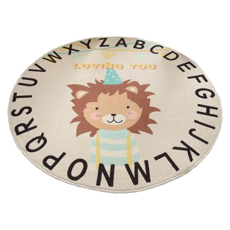 Baby Nursery Rug - Y4UD – tapis jeu rond imprimé