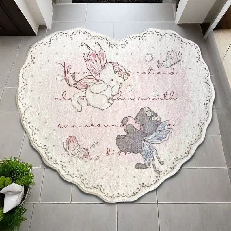 Baby Nursery Rug - VIKAMA Tapis de chevet pour filles,