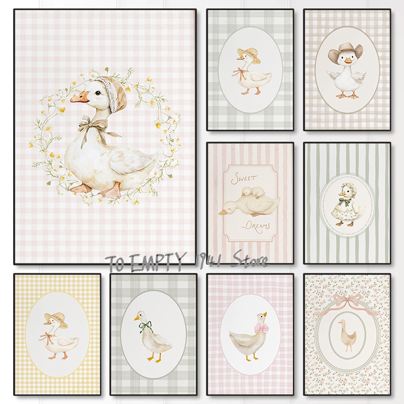 Baby Nursery Animal Pictures - Poster mural en toile pour chambre