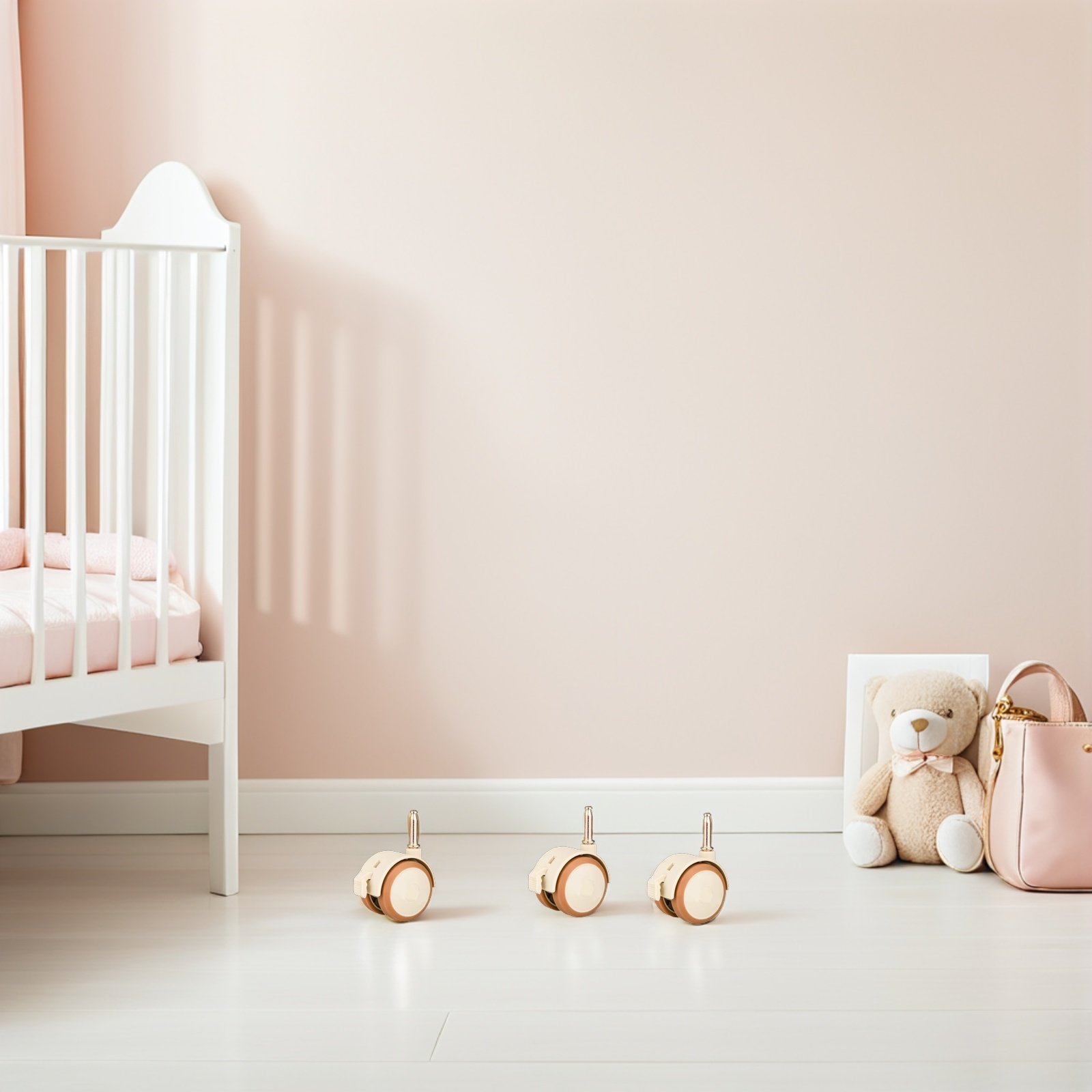 Baby Nursery Furniture Sets - 4 roulettes silencieuses en caoutchouc pour