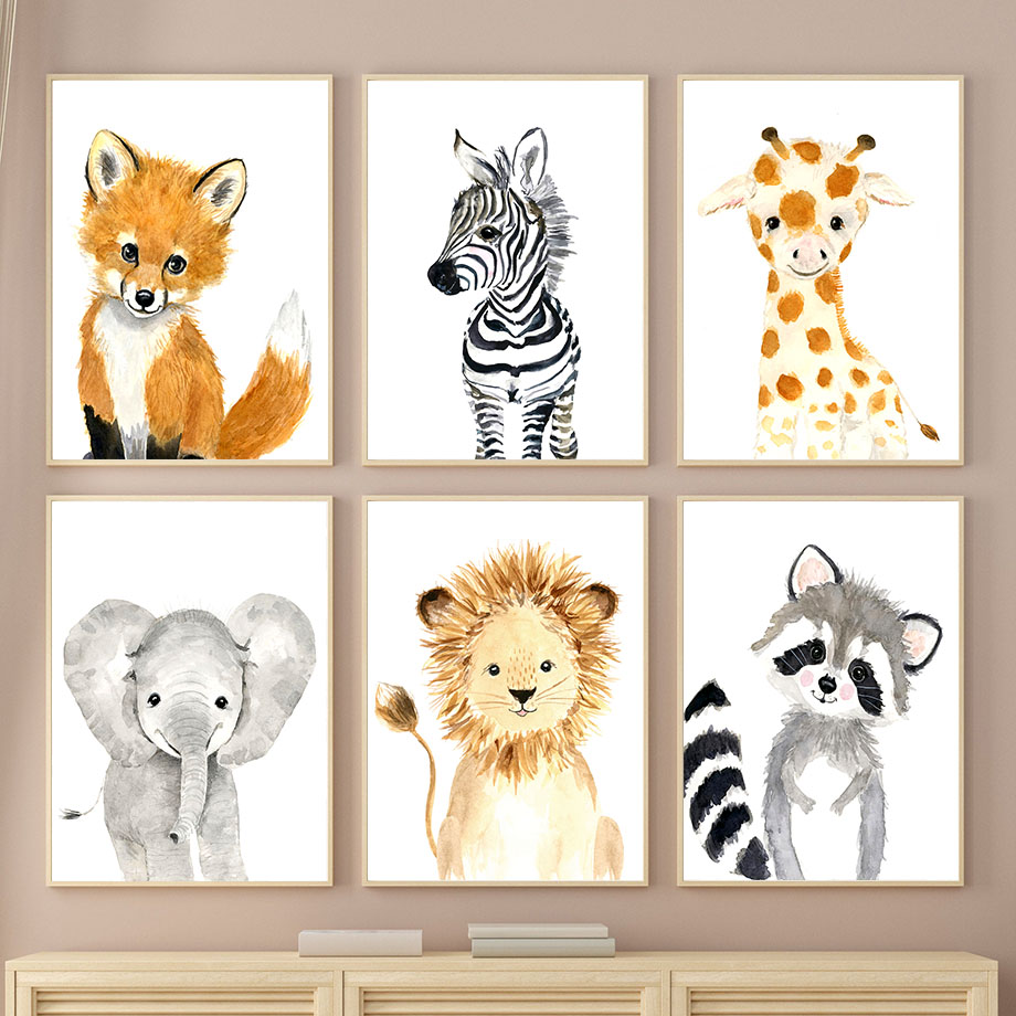 Baby Zebra Nursery - Affiche murale bohème pour chambre d'enfant
