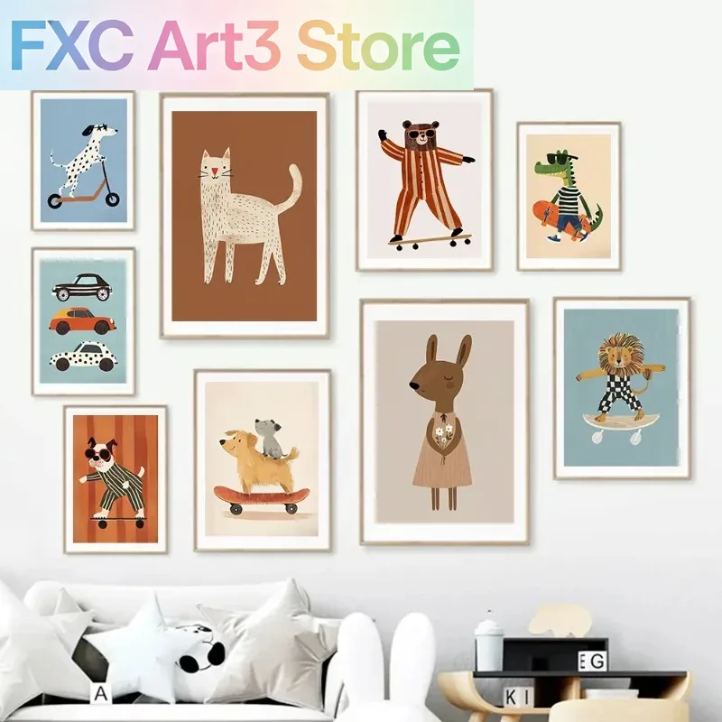 Baby Nursery Animal Pictures - 1 pièce, affiche sans cadre sur