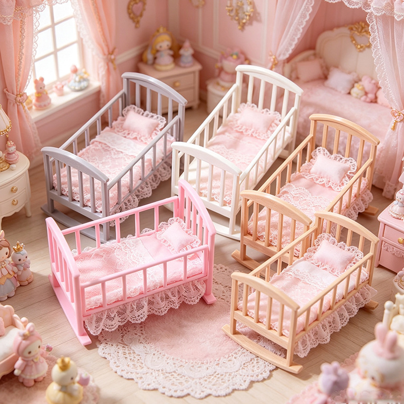 Baby Nursery Furniture Sets - Lit de bébé miniature pour maison