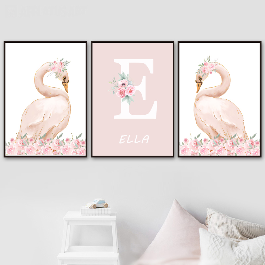 Toile murale d'ange rose pour  - Baby Nursery Animal Pictures avis et prix
