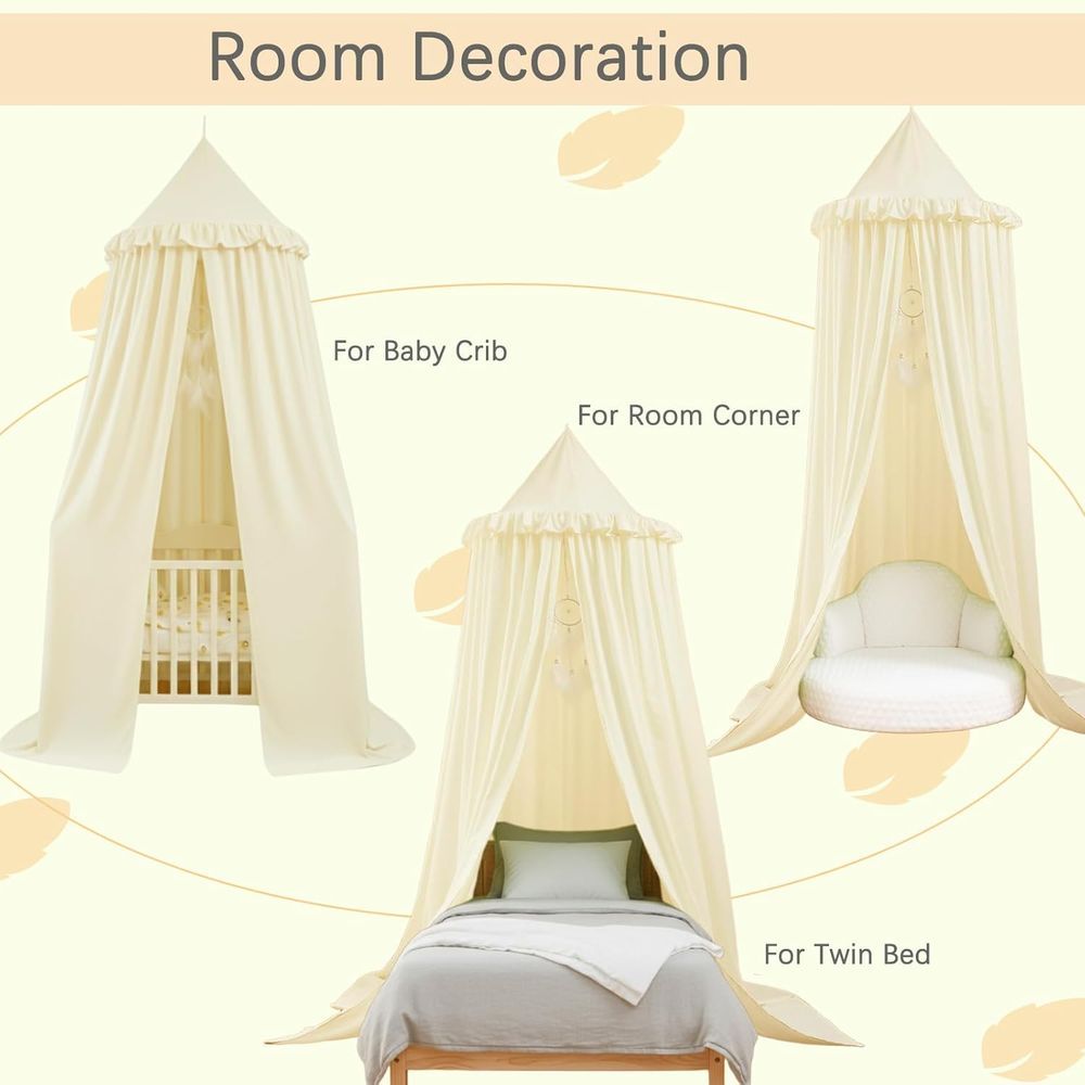 Rideau de lit rond suspendu po - Baby Nursery Curtains avis et prix
