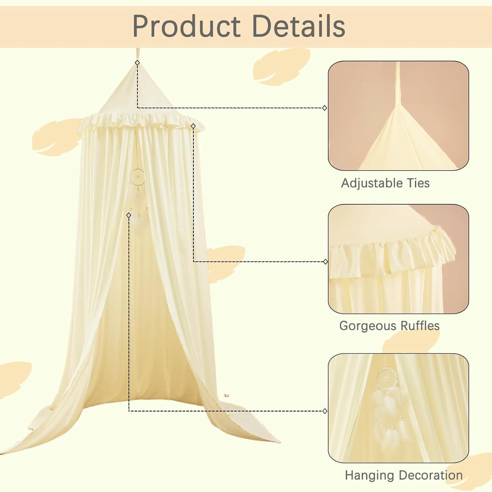 Rideau de lit rond suspendu po - Baby Nursery Curtains avis et prix