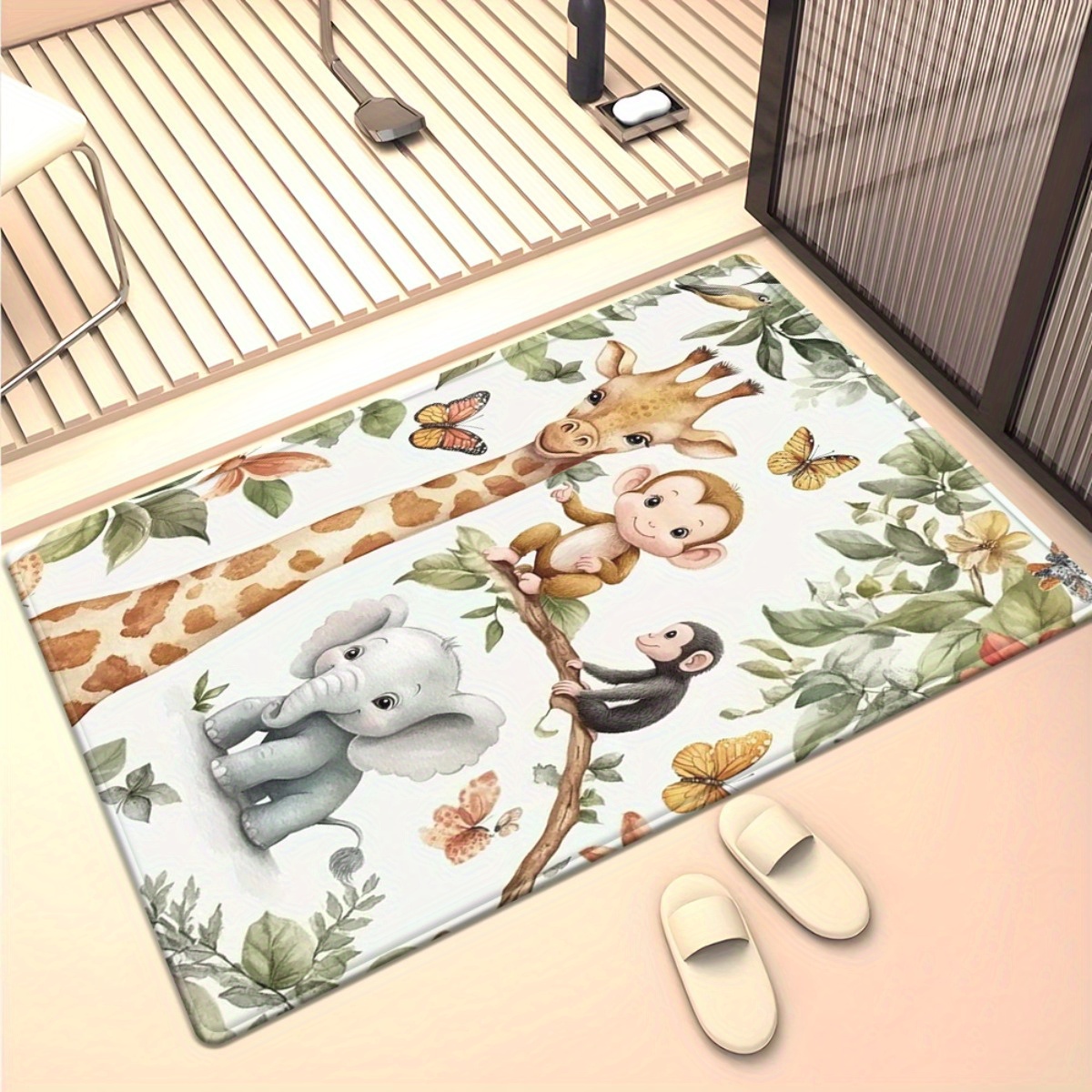 Tapis de sol imprimé animaux d - Baby Nursery Jungle Rug avis et prix
