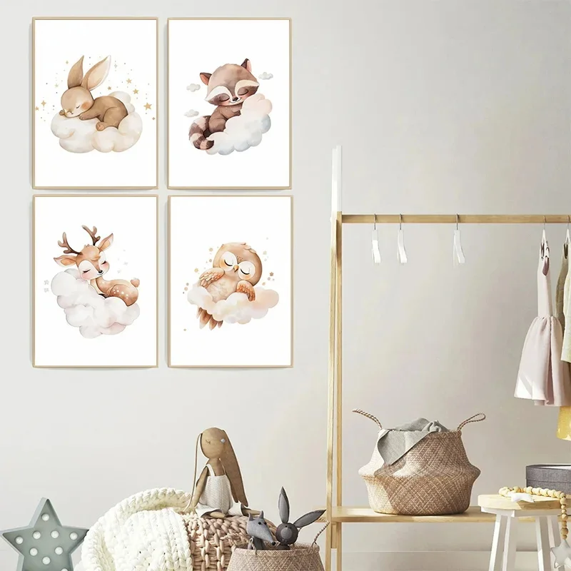 Dessin animé nuage Animal toil - Baby Nursery Animal Pictures avis et prix