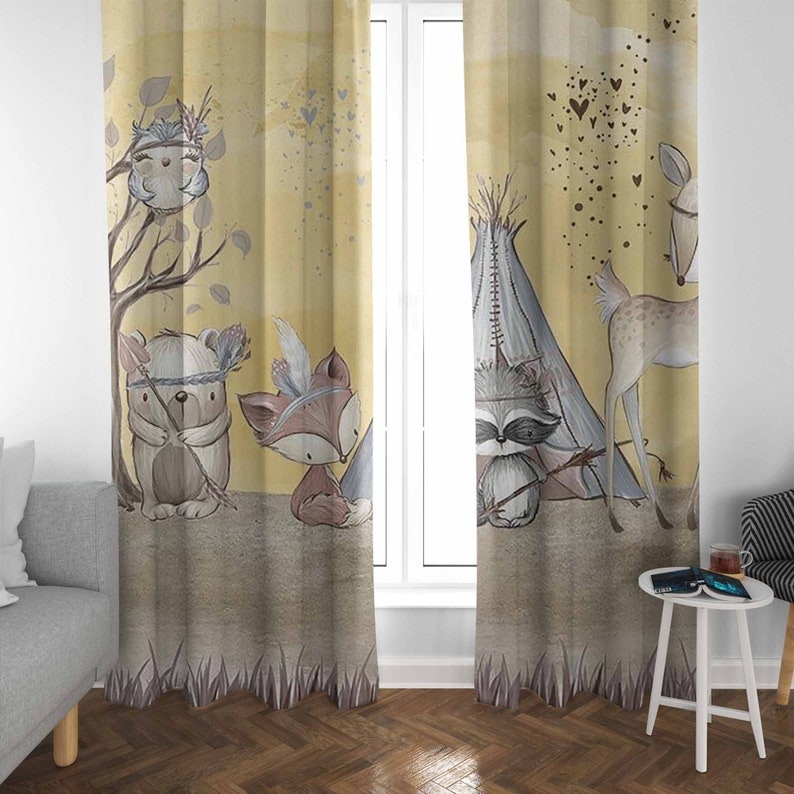 Boho animaux pépinière rideau  - Baby Nursery Youtube avis et prix