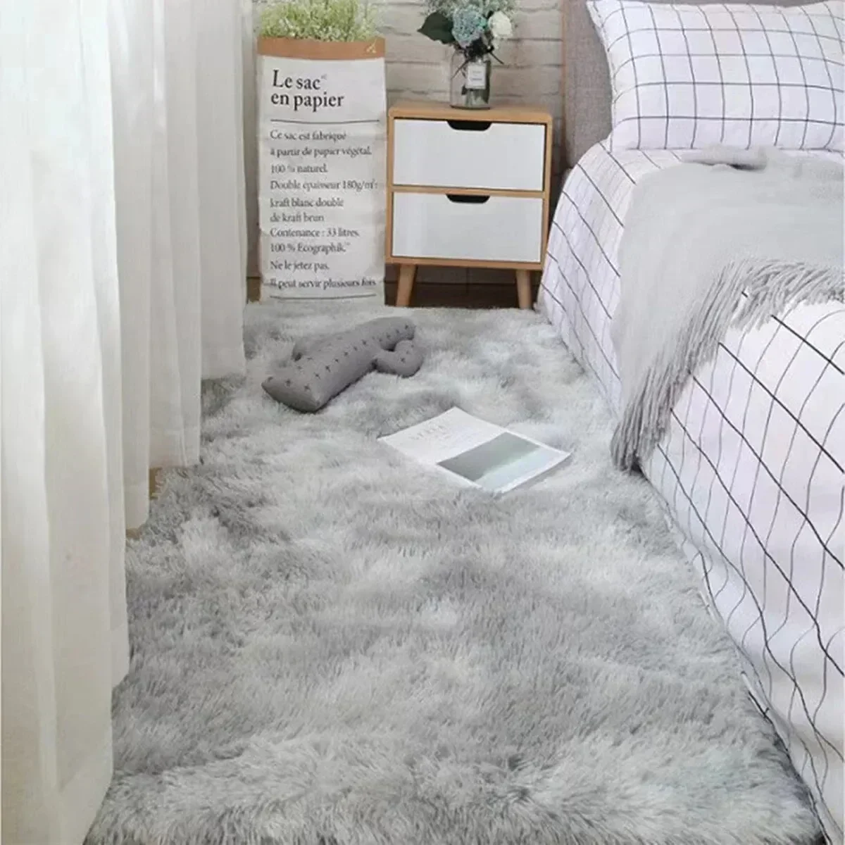 Tapis en laine blanc crème moe - Baby Nursery Rug avis et prix