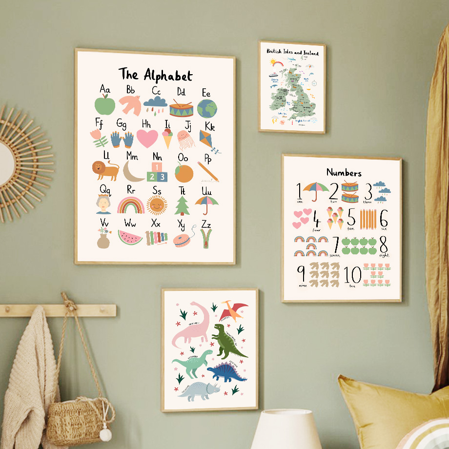 Affiches murales sur toile ave - Baby Nursery Animal Pictures avis et prix