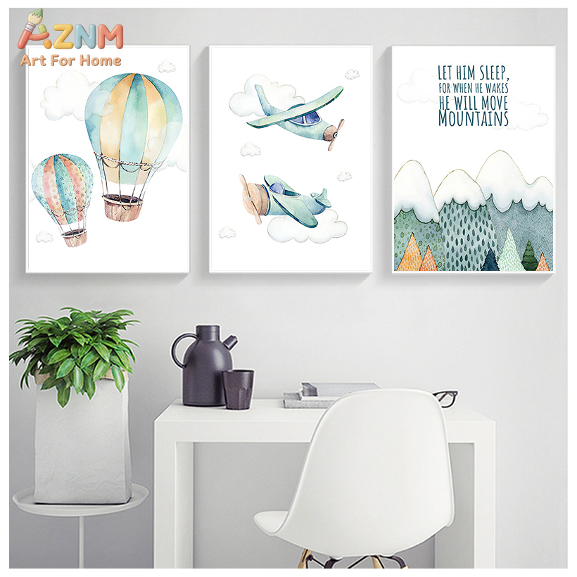 AZNM Tableau mural sur toile a - Baby Boy Nursery Quotes avis et prix
