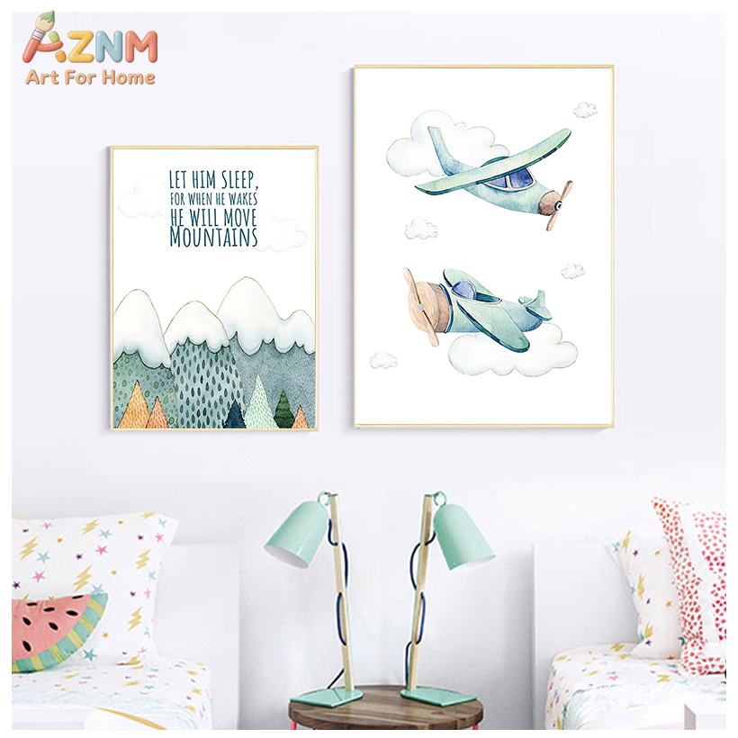 AZNM Tableau mural sur toile a - Baby Boy Nursery Quotes avis et prix