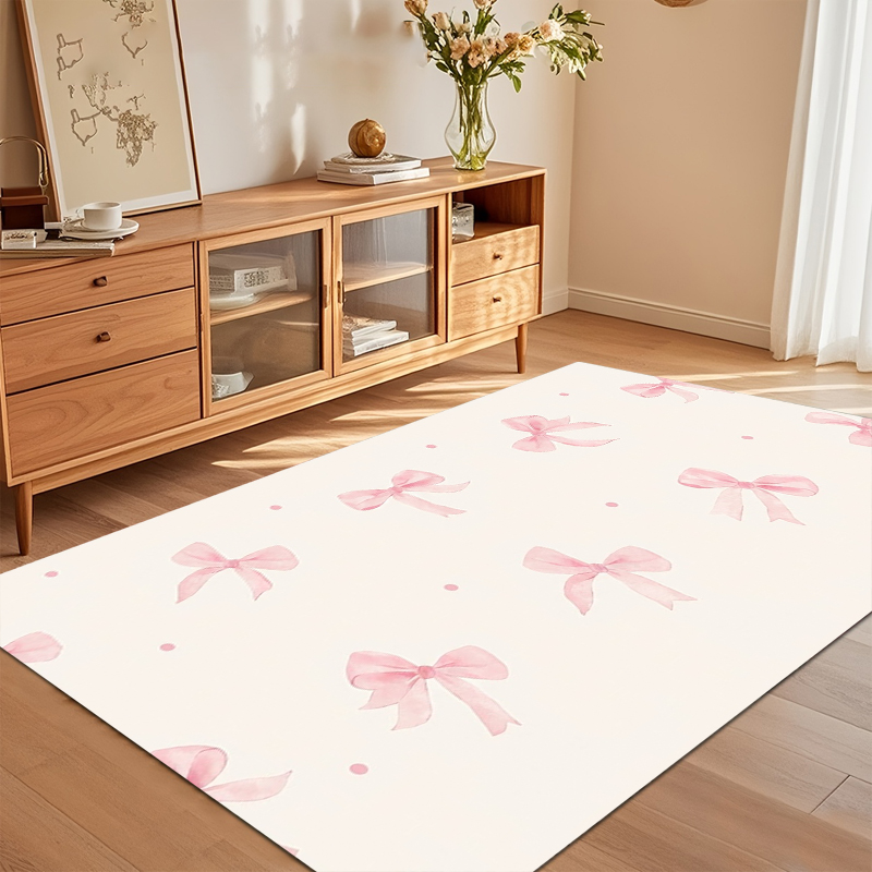 Tapis rose aquarelle à nœuds,  - Soft Rug Nursery avis et prix