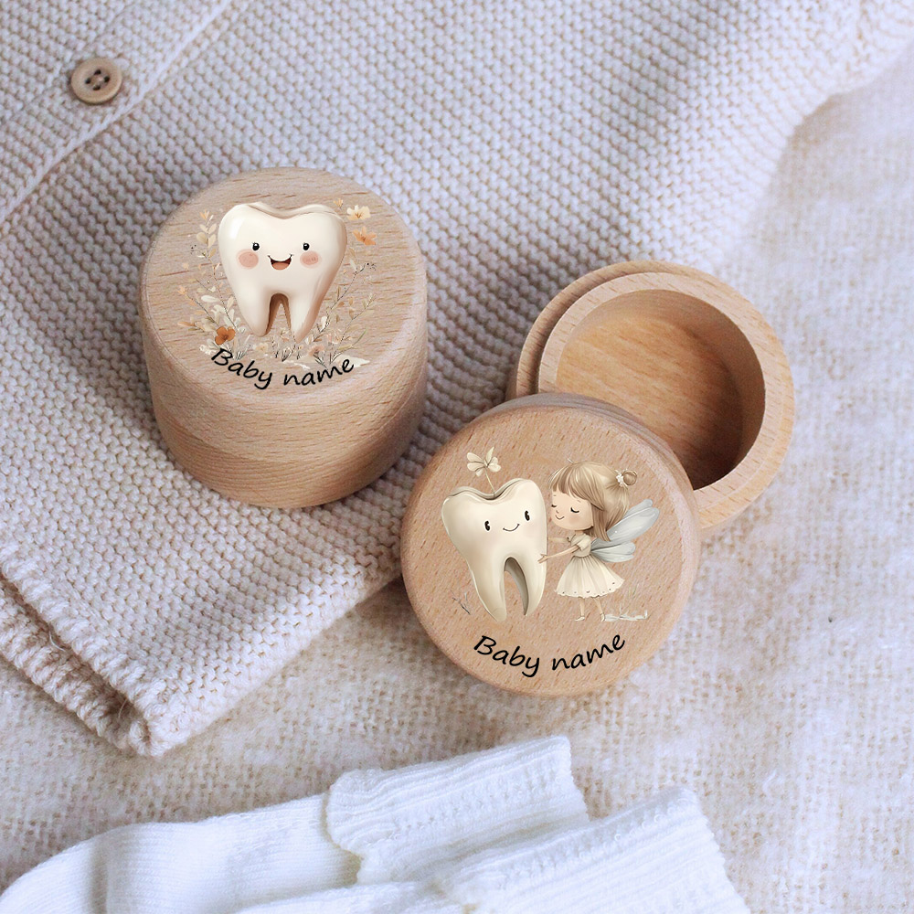 Boîte à dents en bois personna - Baby Keepsake Box avis et prix