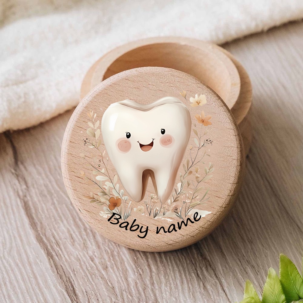Boîte à dents en bois personna - Baby Keepsake Box avis et prix