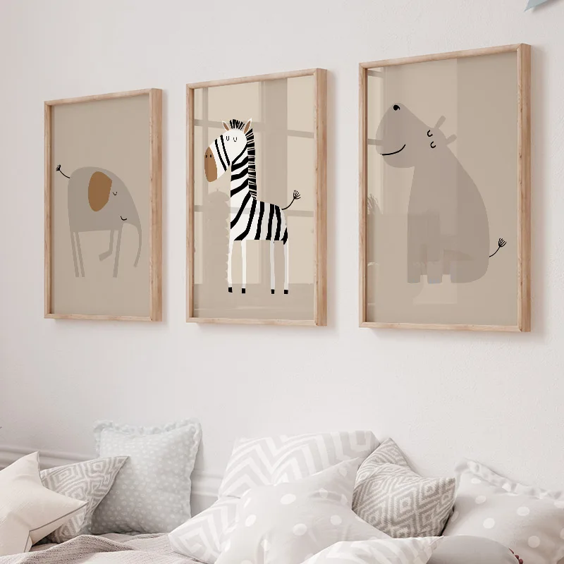 1PC Tableau mural sans cadre s - Baby Nursery Jungle avis et prix
