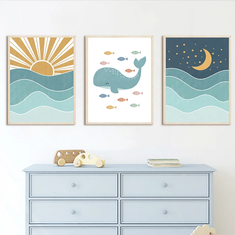 Poisson baleine mouette lever  - Baby Boy Nursery Quotes avis et prix
