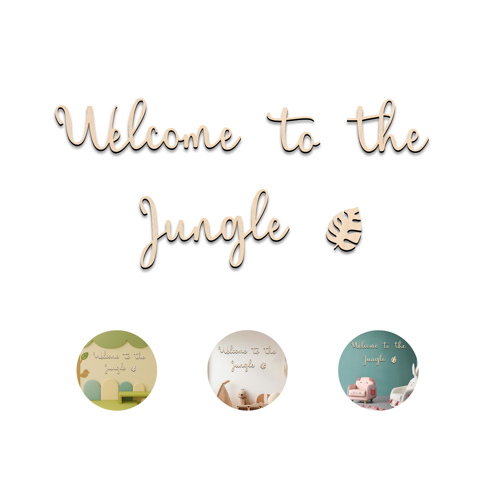 Panneau en bois de bienvenue d - Baby Nursery Jungle avis et prix