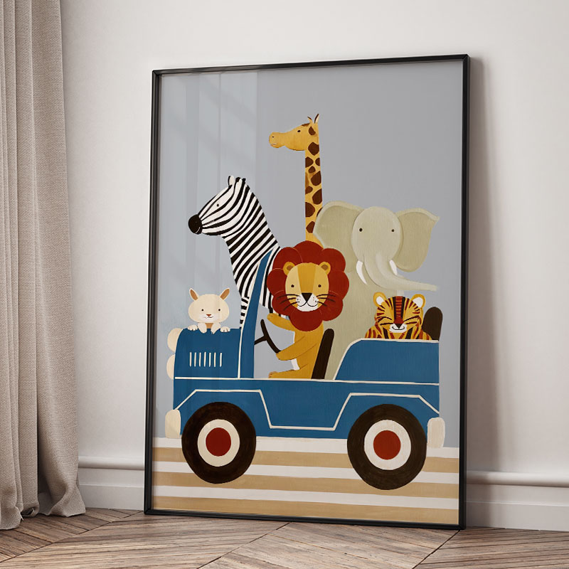 Tableau mural en toile amusant - Baby Nursery Animal Pictures avis et prix