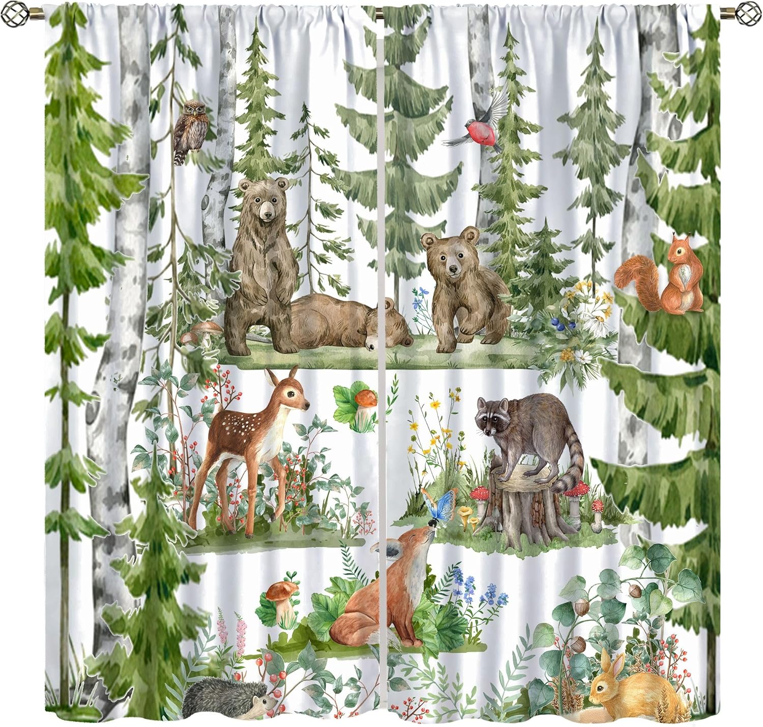 Rideaux d'animaux de la forêt  - Baby Nursery Curtains avis et prix