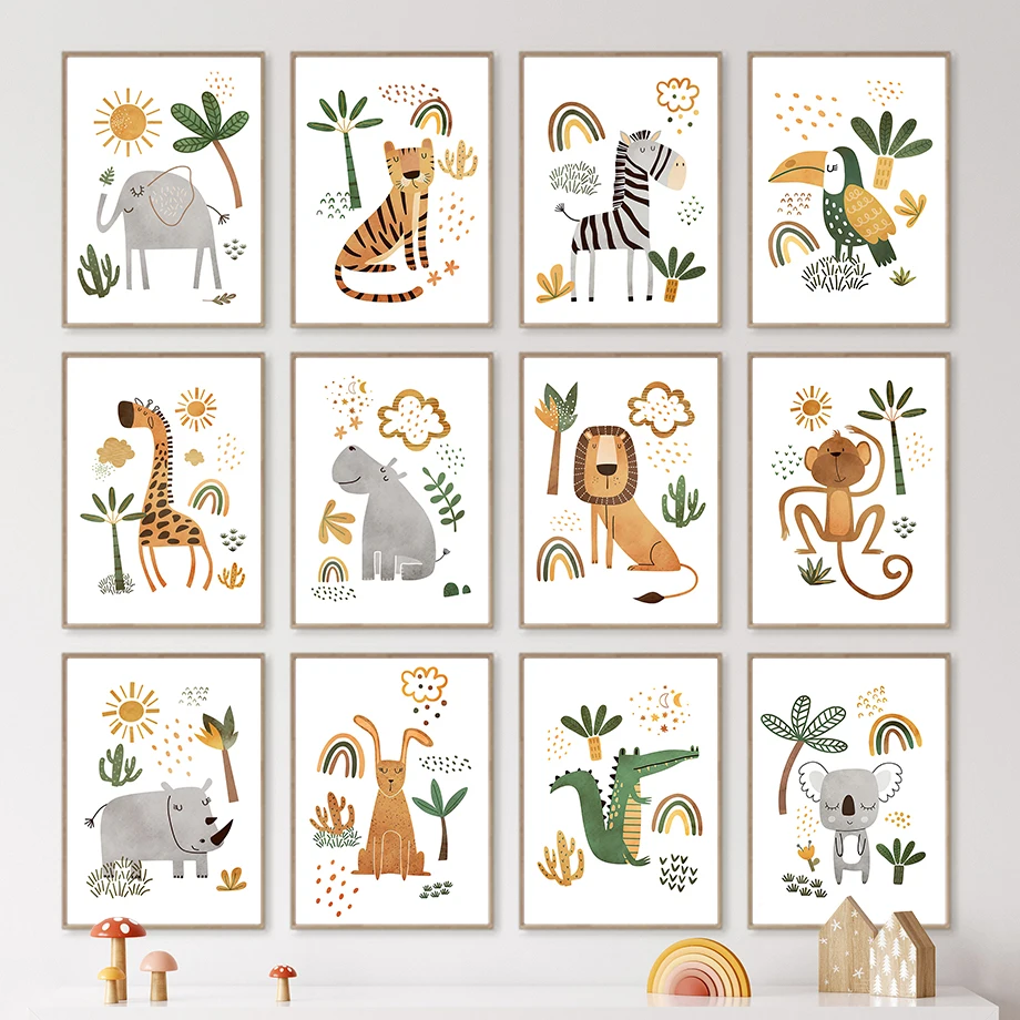 Toile d'art mural girafe, élép - Baby Zebra Nursery avis et prix
