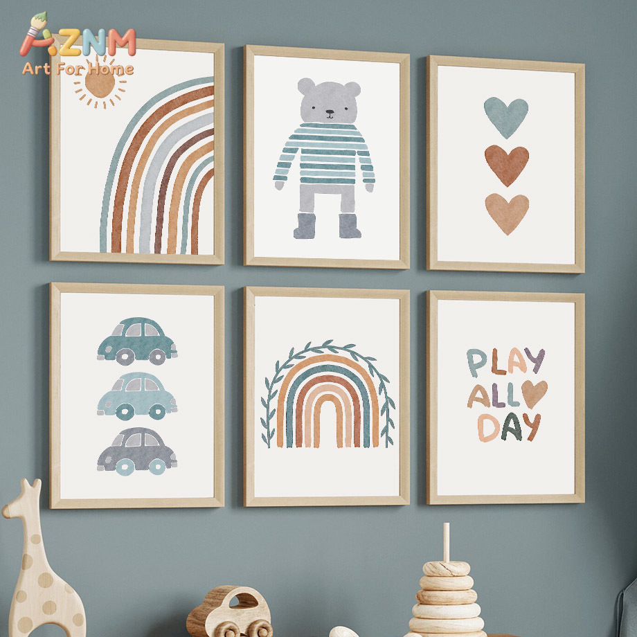 AZNM Tableau mural sur toile p - Baby Boy Nursery Quotes avis et prix