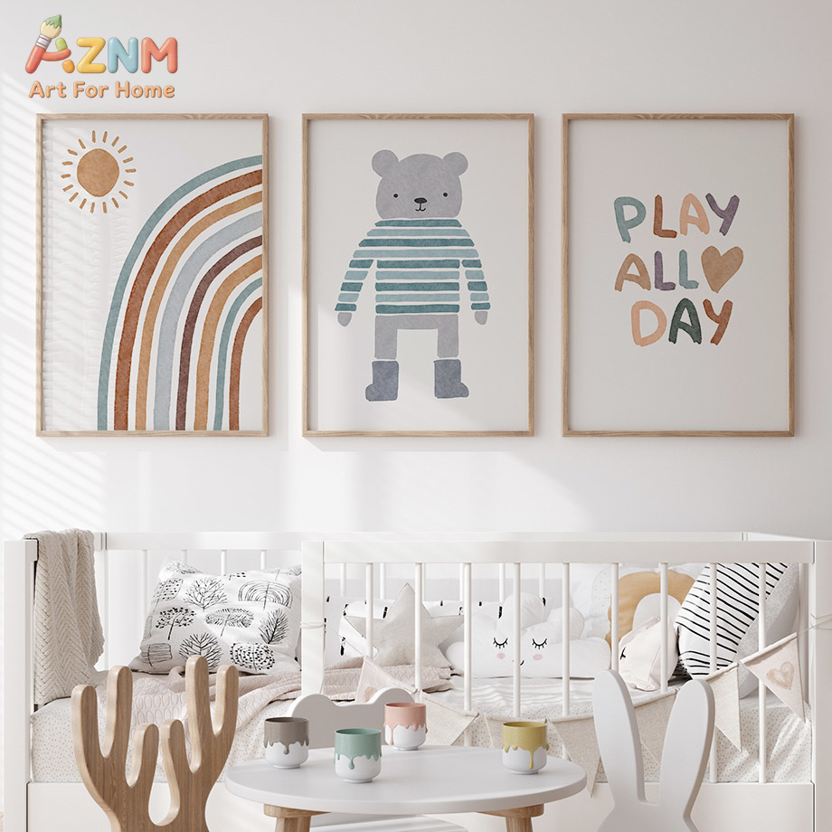 AZNM Tableau mural sur toile p - Baby Boy Nursery Quotes avis et prix