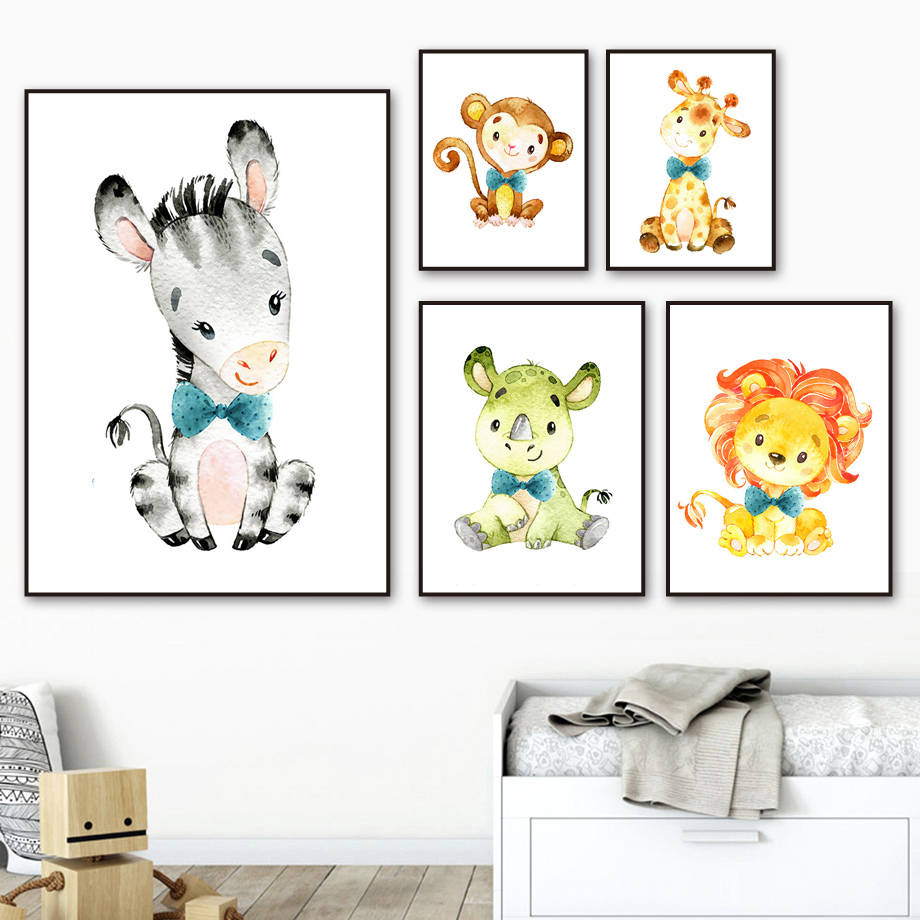 Toile d'art mural avec dessin  - Baby Zebra Nursery avis et prix