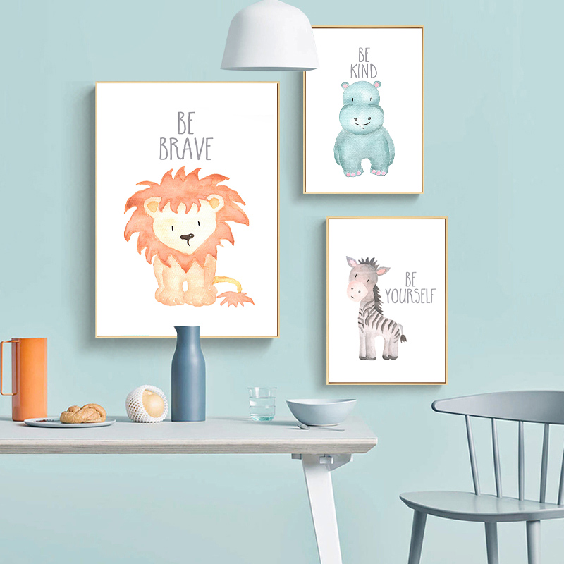 Affiche Murale en Toile avec A - Baby Nursery Animal Pictures avis et prix